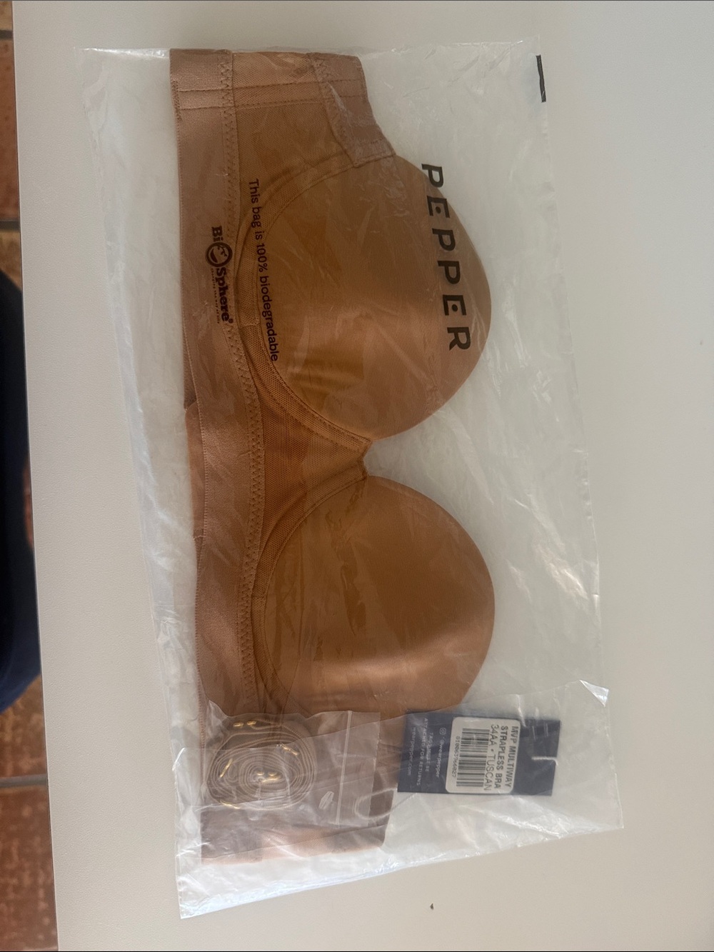 Pepper Strapless Bra in Warm Caramel
